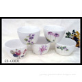5.5" porcelain ceramic soup bowl with delicate decal